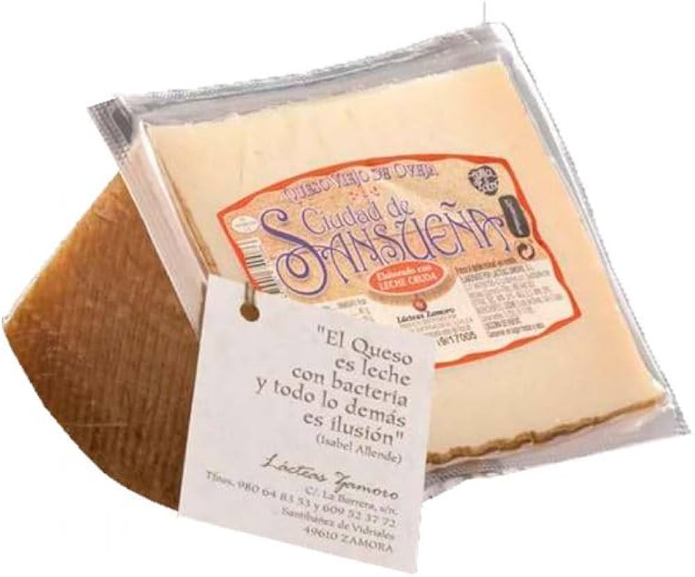 Medio Queso Curado de Oveja | Ciudad de Sansueña - 1,6 Kg - Sabor Potente, Premio Mejor Queso 2023, Quesos Gourmet