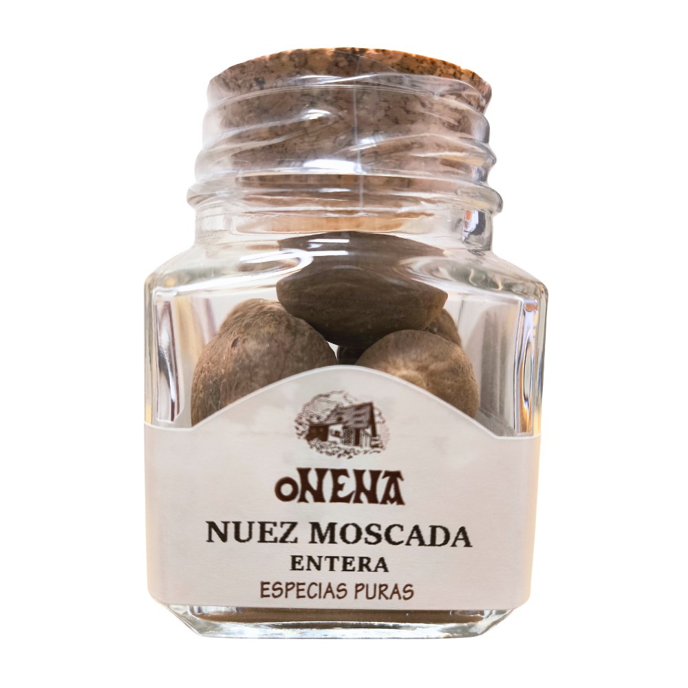 Nuez Moscada Entera - Tarro de Cristal 38 Gr | ONENA
