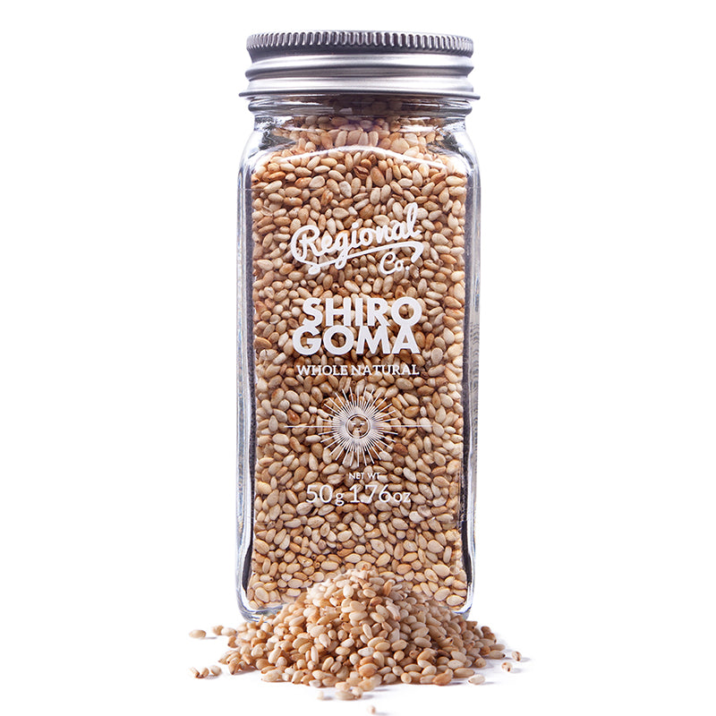 Semillas de Sesamo Tostado - Sesamo Blanco en Tarro de Cristal de 50 Gr | Regional Co
