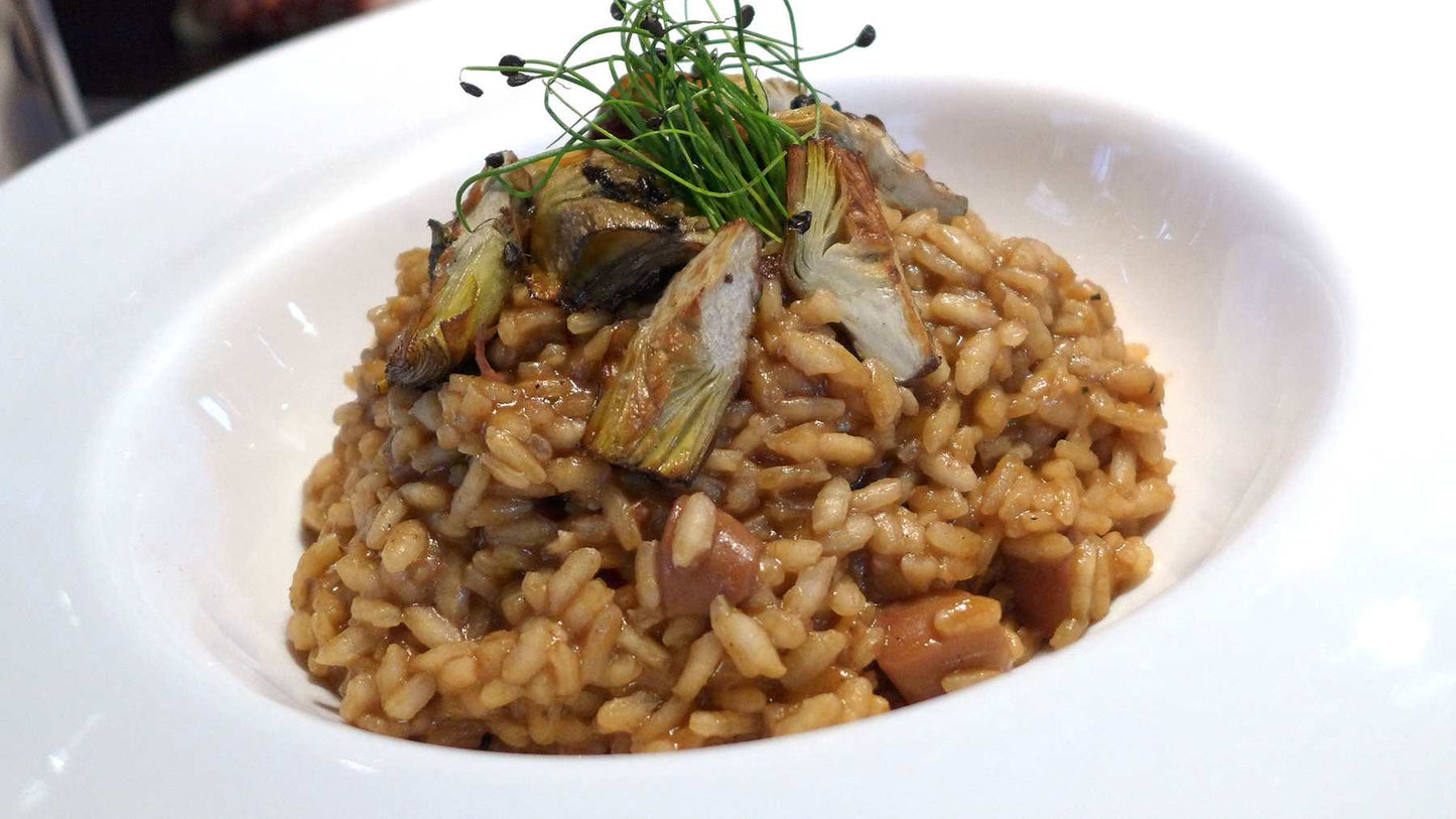 Risotto de Boletus con Alcachofas - Arroz Carnaroli Premium 210 Gr | Botanic & Fruits