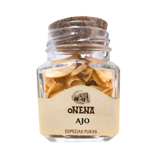 Ajo en Escamas - Tarro de Cristal de 35 Gr | ONENA