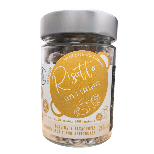 Risotto de Boletus con Alcachofas - Arroz Carnaroli Premium 210 Gr | Botanic & Fruits