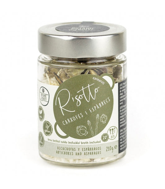 Risotto de Alcachofas con Espárragos - Arroz Carnaroli Premium 210 Gr | Botanic & Fruits